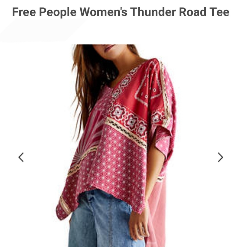 Free People XL Thunder Road Tee NWT